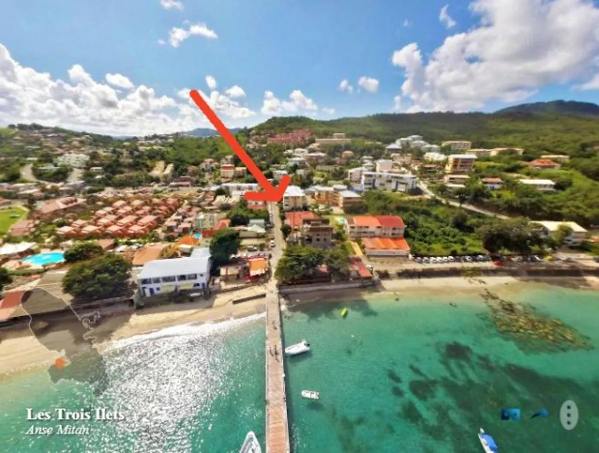 Studio Confortable Avec Balcon Aux Trois Ilets 32 M² Et Vue Sur Ville لي تروا زيليه
